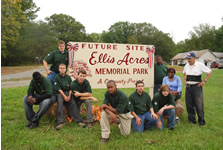 students helping at Ellis Acres Park